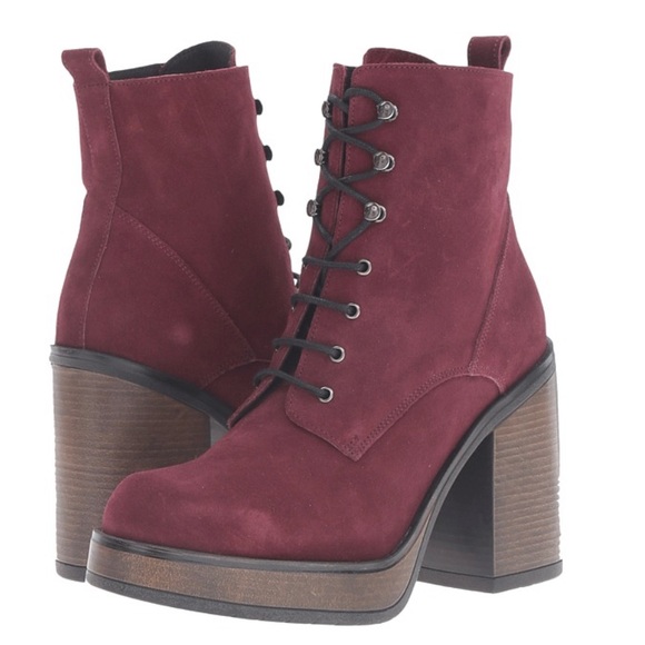 Shelly’s London | burgundy platform ankle boot - Picture 6 of 6